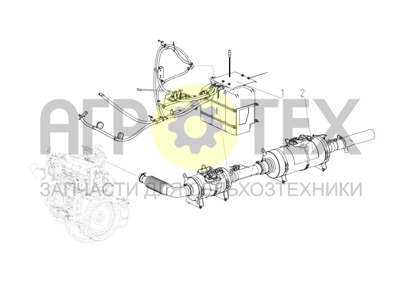 Чертеж Установка глушителя (S330.05.04.000Ф)